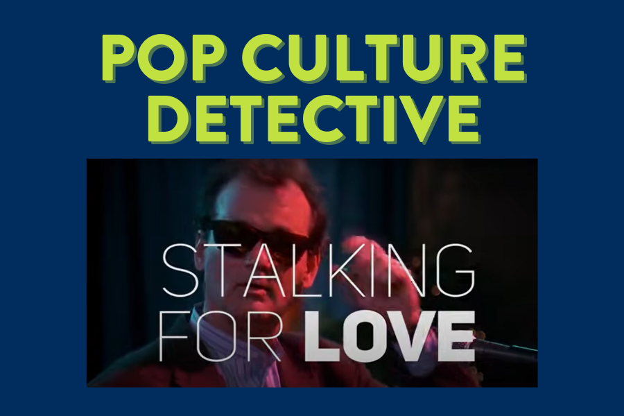 screencapture image from Pop Culture Detective's episode called "stalking for love" with the caption "pop culture detective"