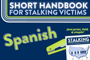 Icon for stalking victim handbook in Spanish